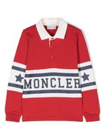 Moncler Enfant logo-print jersey polo shirt - Rouge