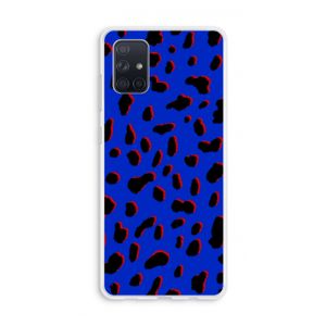 Blue Leopard: Galaxy A71 Transparant Hoesje