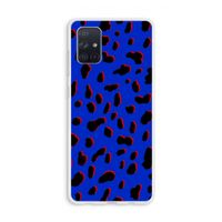 Blue Leopard: Galaxy A71 Transparant Hoesje