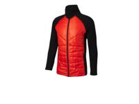 CRIVIT Gewatteerde heren jas Premium (Zwart/oranje, XL)