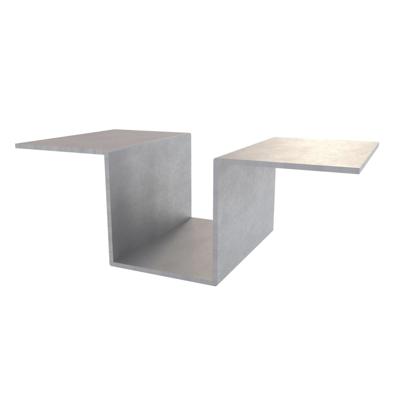 RVS zetwerk geborsteld 0.8 mm - per m²