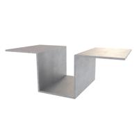 RVS zetwerk geborsteld 0.8 mm - per m²