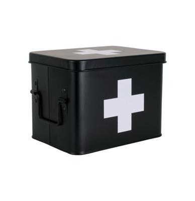 Medicijnkist Zwart Medium - 21.5 x 15.5 x 16 cm