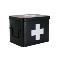 Medicijnkist Zwart Medium - 21.5 x 15.5 x 16 cm