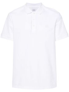 Burberry polo à logo brodé - Blanc