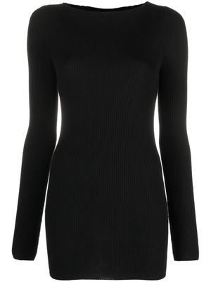 Rick Owens haut en laine à découpe - Noir