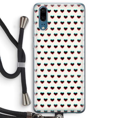 Hartjes: Huawei P20 Transparant Hoesje met koord