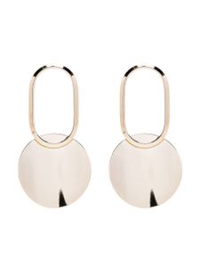 Fabiana Filippi circular-pendant polished earrings - Or