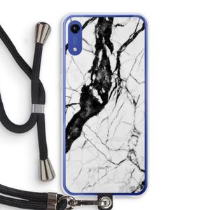 Witte marmer 2: Honor Play 8A Transparant Hoesje met koord