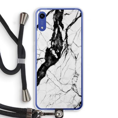 Witte marmer 2: Honor Play 8A Transparant Hoesje met koord