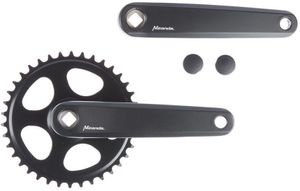 Miranda Crankstel 38t delta jis voor 3/32" ketting - zonder disc - mat zwart