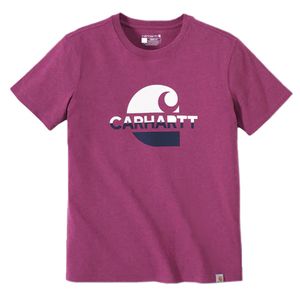 Carhartt Faded Graphic Magenta Agate Heather T-Shirt Dames
