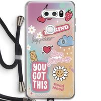 Positivity: LG V30 Transparant Hoesje met koord