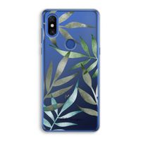 Tropical watercolor leaves: Xiaomi Mi Mix 3 Transparant Hoesje