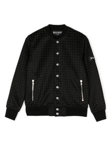 Balmain Kids veste bomber à micro pois - Noir