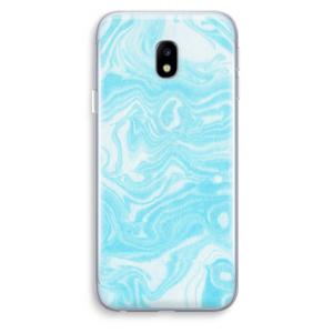 Waterverf blauw: Samsung Galaxy J3 (2017) Transparant Hoesje