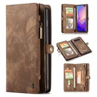 CaseMe 2-in-1 Multifunctioneel Samsung Galaxy S10+ Portemonnee Hoesje - Bruin - thumbnail