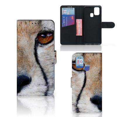 Samsung Galaxy M31 | Telefoonhoesje | Met pasjeshouder | Cheetah