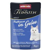 ANIMONDA Vom Feinsten Raffinesse in gelei rijk aan Kip met Zalm - nat kattenvoer - 85g