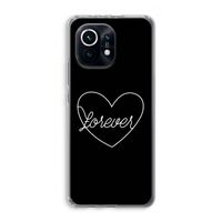 Forever heart black: Xiaomi Mi 11 Transparant Hoesje Forever heart black: Xiaomi Mi 11 Transparant Hoesje