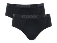 Hello by Sloggi 2 heren boxers of slips (Slip, Zwart, XL)
