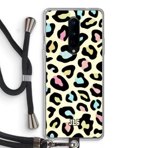 Leopard pattern: OnePlus 8 Transparant Hoesje met koord