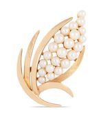 Susan Caplan Vintage broche Trifari à ornements de perles artificielles (années 1960)