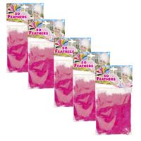 Sierveren - 250x - roze - 17 cm - knutselveertjes - decoratie/hobbymateriaal