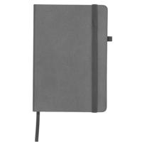 Notitieboekje / opschrijfboekje A5 - grijs - 15 x 21 cm - harde kaft