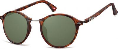 Montana zonnebril unisex panto gevlamd bruin/groen (S22)