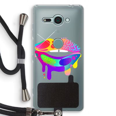 Lip Palette: Sony Xperia XZ2 Compact Transparant Hoesje met koord