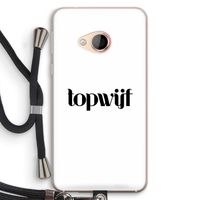 Topwijf Wit: HTC U Play Transparant Hoesje met koord