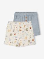 Set van 2 short baby hemelsblauw