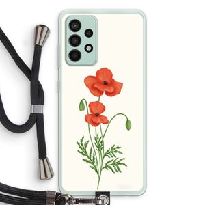 Red poppy: Samsung Galaxy A52s 5G Transparant Hoesje met koord