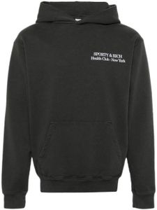 Sporty & Rich hoodie New Drink More Water en coton - Noir