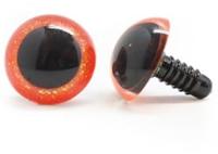 Plastic Veiligheidsogen Sparkle Oranje (per paar) 18mm