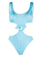 Noire Swimwear maillot de bain à détail d'anneau - Bleu - thumbnail