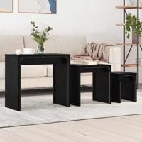 Nesting Koffietafel 3 pcs Zwart eiken 60 x 35 x 56 cm
