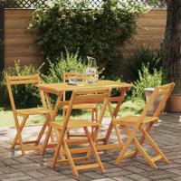 Bistroset 5 pcs Olie naturel Massief Acaciahout