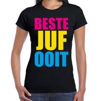 Beste juf ooit cadeau t-shirt zwart dames