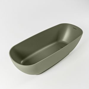 Vrijstaand bad Mondiaz Rock | 170x70 cm | Solid surface | Ovaal | Army