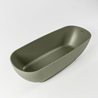 Vrijstaand bad Mondiaz Rock | 170x70 cm | Solid surface | Ovaal | Army