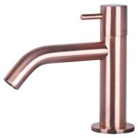Differnz Force fonteinset beton donkergrijs - kraan gebogen - 40 x 22 x 8 cm - rood koper