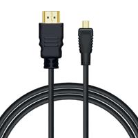 Savio CL-40/M HDMI (M) - micro HDMI (M) kabel met Ethernet, 2m, Zwart