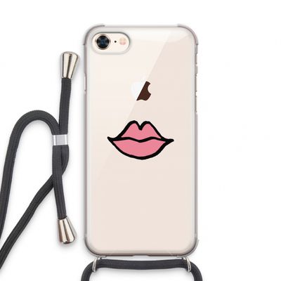 Kusje: iPhone 8 Transparant Hoesje met koord