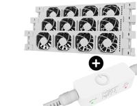 Heatfan 4 - radiatorventilator trio - wit + touch sensor