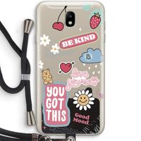 Positivity: Samsung Galaxy J7 (2017) Transparant Hoesje met koord