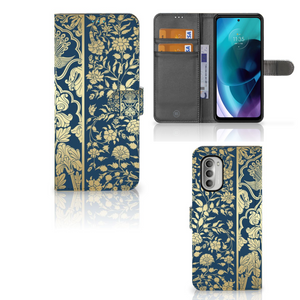 Motorola Moto G51 5G Hoesje Beige Flowers