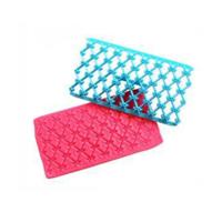 2 PC'S taart fondant tool hartvormige diamant textuur geruite Overpass Quyi Seal Printing mal (lippen 54109)