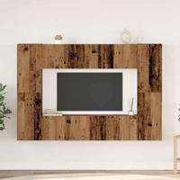 Tv-meubelset met plank Wandgemonteerd met opslag met de deur 8 pcs Oud hout 60 x 30 x 30 cm